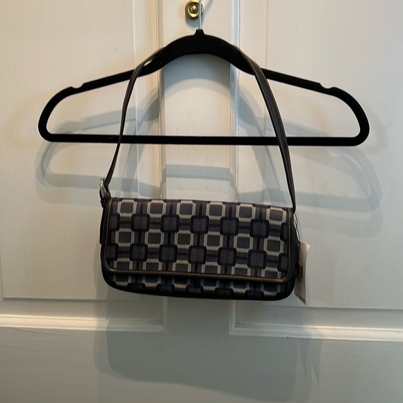 NWT Nine West Small Denim and Brown Purse - Picture 5 of 6